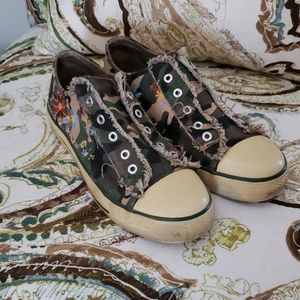 Skechers Camo Slip On Sneakers Size 8.5